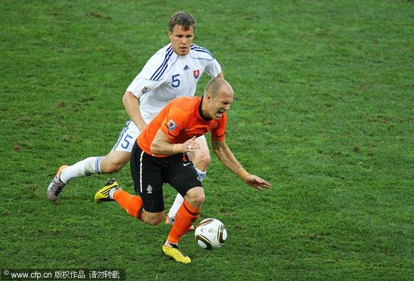 斯洛伐克球员因累计黄牌下场停赛