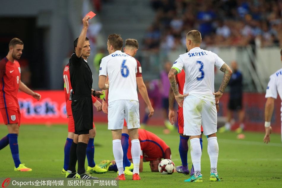斯洛伐克球员因累计黄牌下场停赛